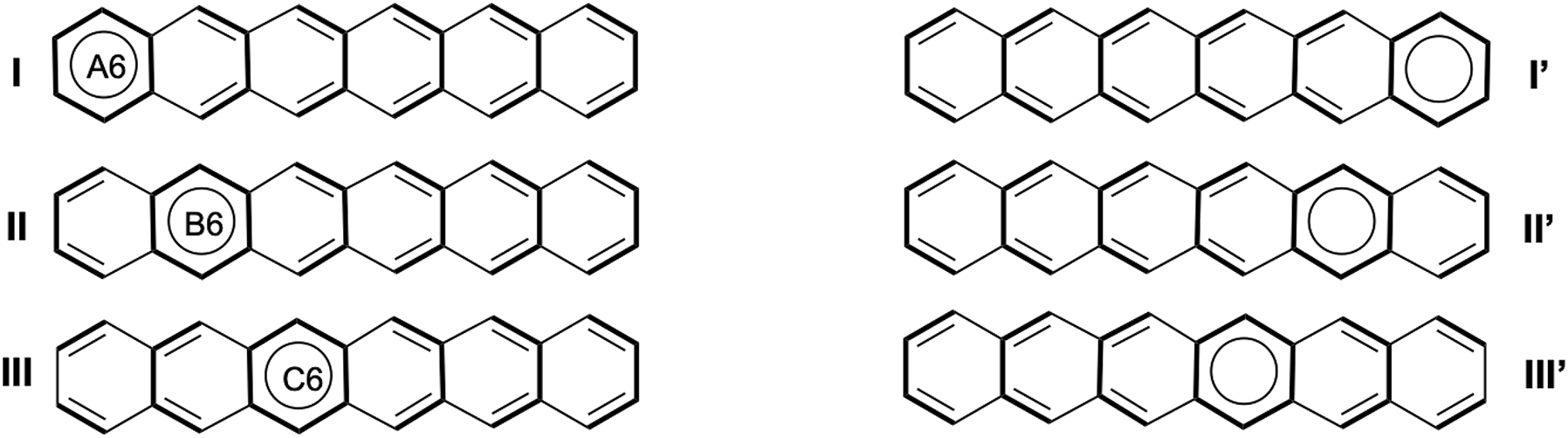 Scheme 5: 
Clar structures for hexacene.
