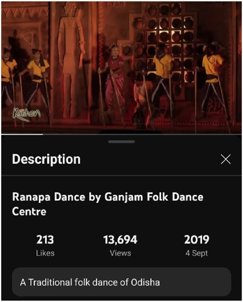 Figure 27: 
A screenshot of “Ranapa Dance…” on the “S.Venkat Rao Reddy” YouTube channel.
