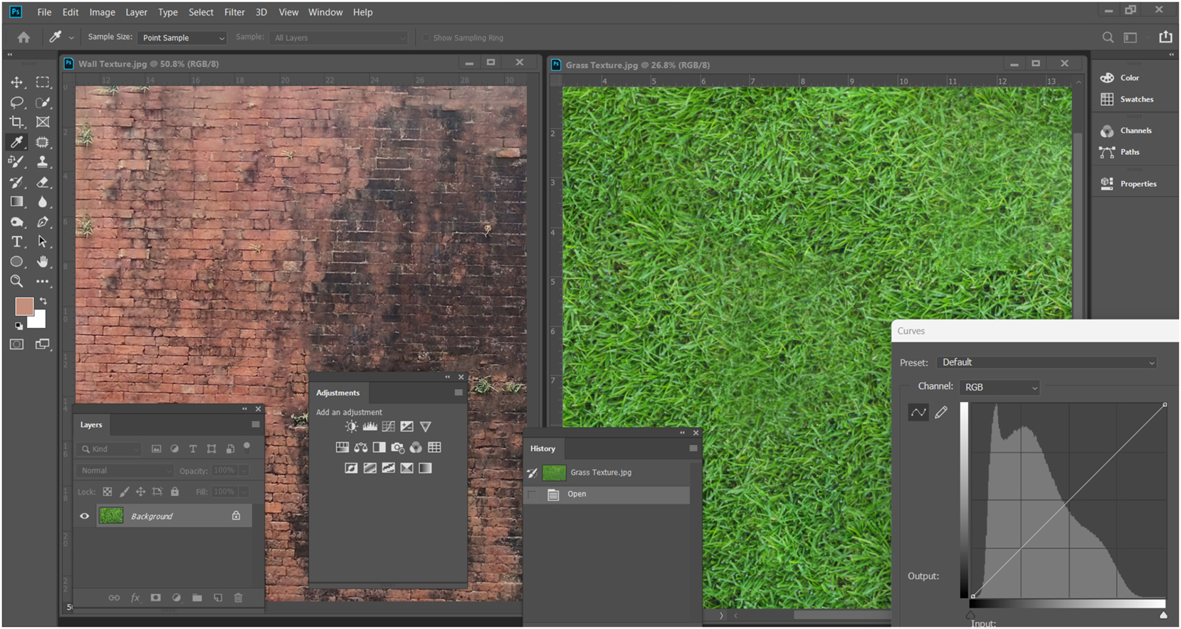 Figure 5:
Texture editing by Adobe Photoshop.
