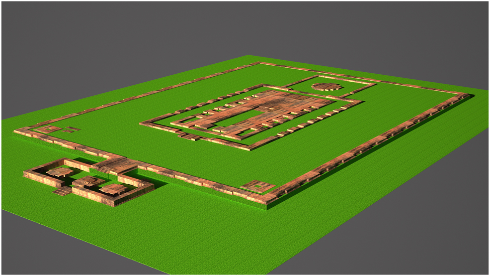 Figure 16:
Created 3D model of fourth phase of Itakhola Mound Temple.