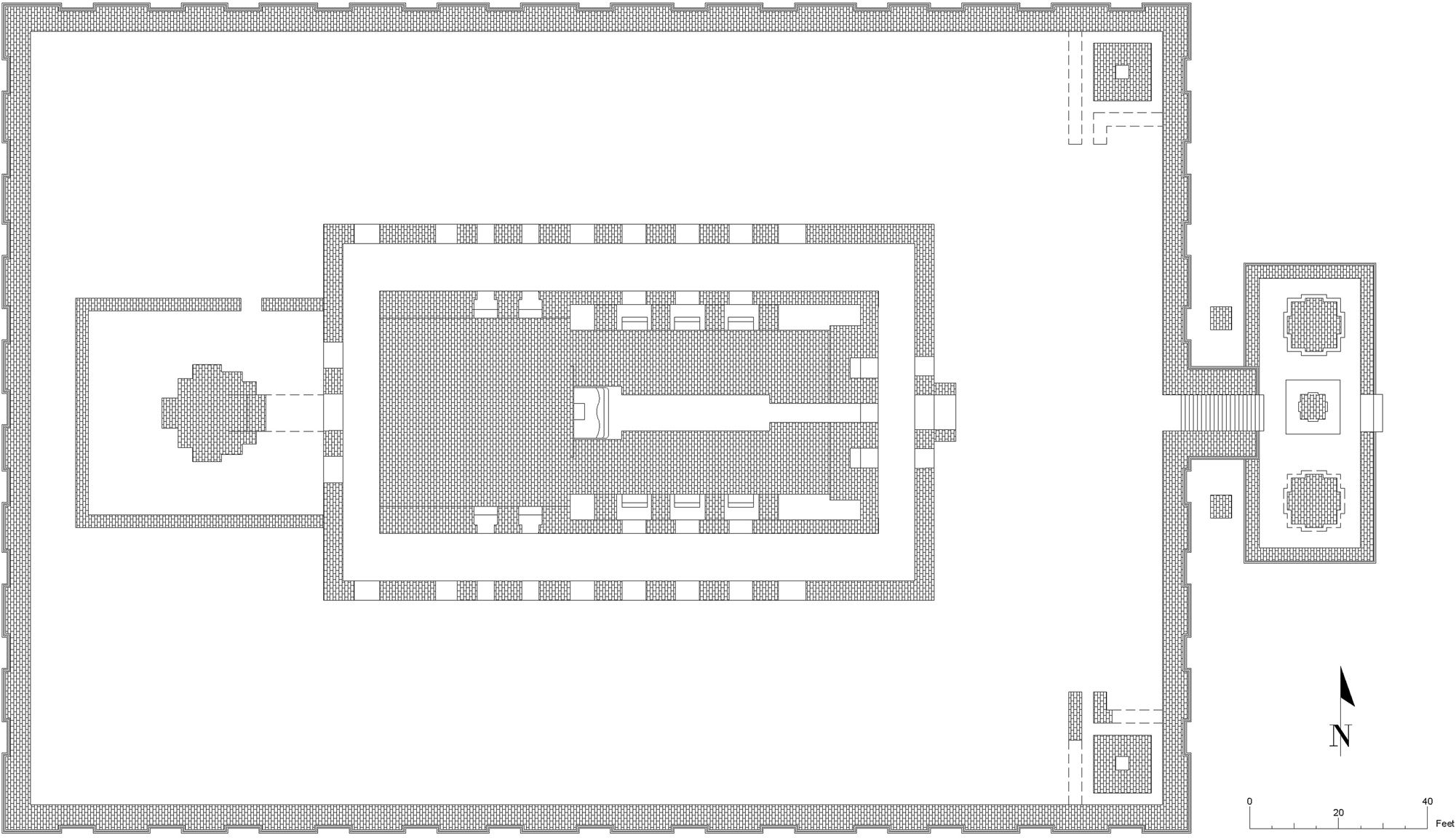 Figure 17:
Digitized ground plan of the fifth phase of the Itakhola Mound Temple, modified after Rahman (1992, 27).