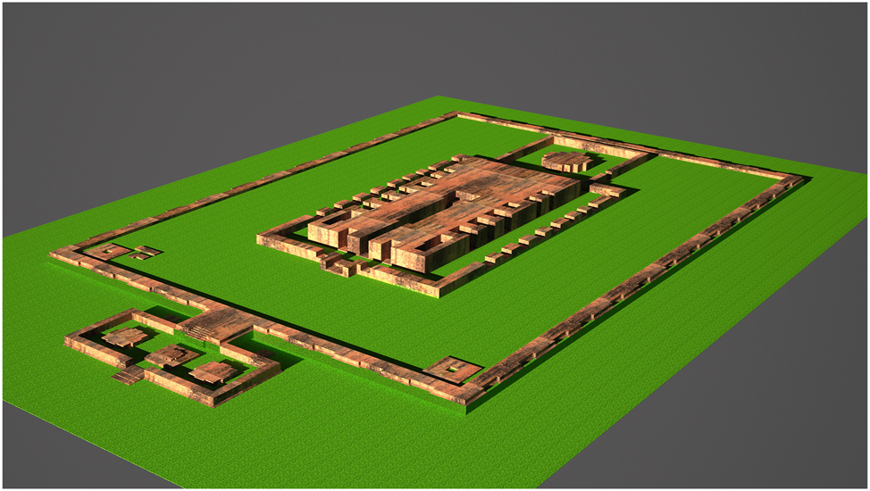 Figure 18:
Created 3D model of the fifth phase of Itakhola Mound Temple.