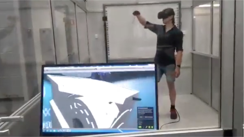 Figure 6 A student in the process of testing the prototype