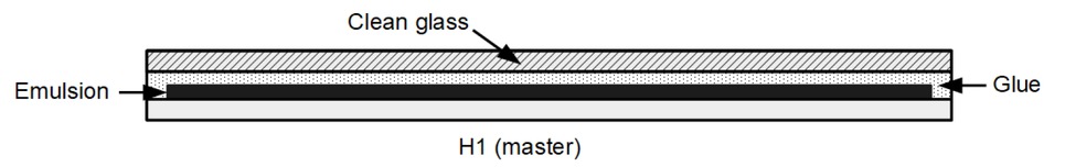 Figure 3 H1 hologram sealed with optical UV glue