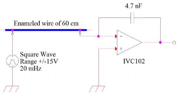 Figure 7 Simplified diagram of the low current measurement.