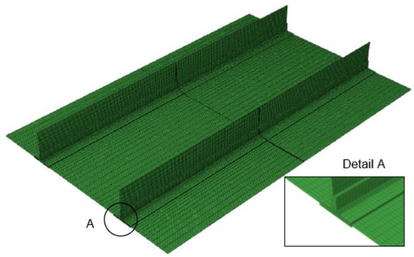 Figure 6 Finite element mesh of large panel model