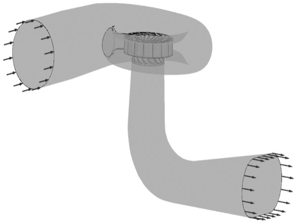 Figure 1 Full channel of flow field model of the Francis turbine