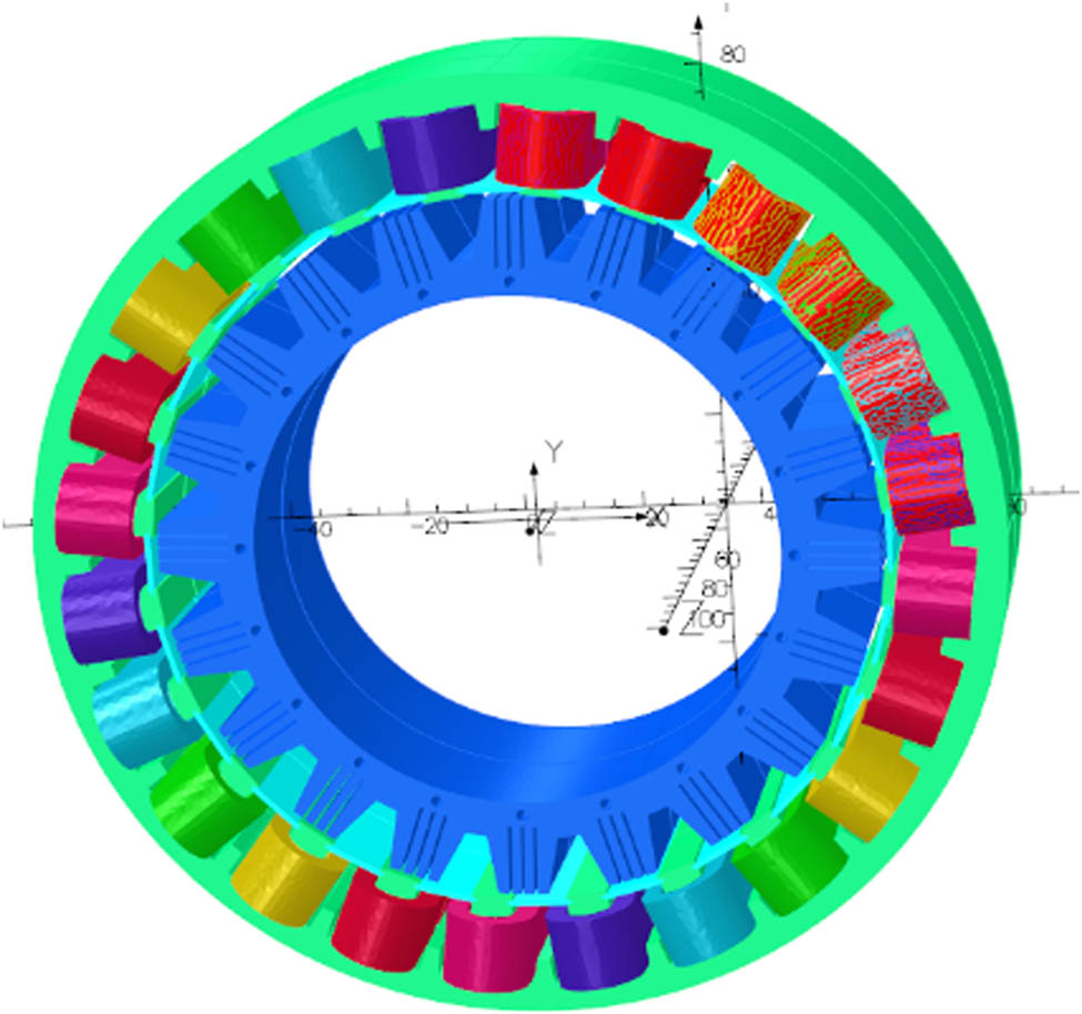 Figure 4 
                  Full 24/20 SRM with the same stator than PMSMs.
               
