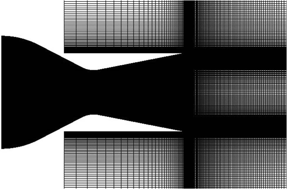 Figure 3
The nozzle structured mesh.
