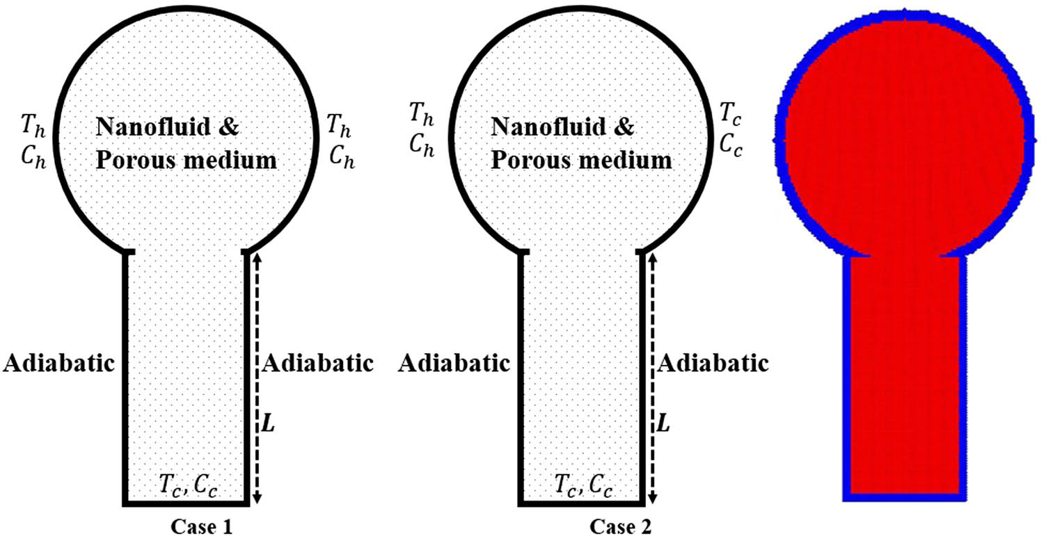 Figure 1 
               Primary physical diagram and mesh generation models.
            