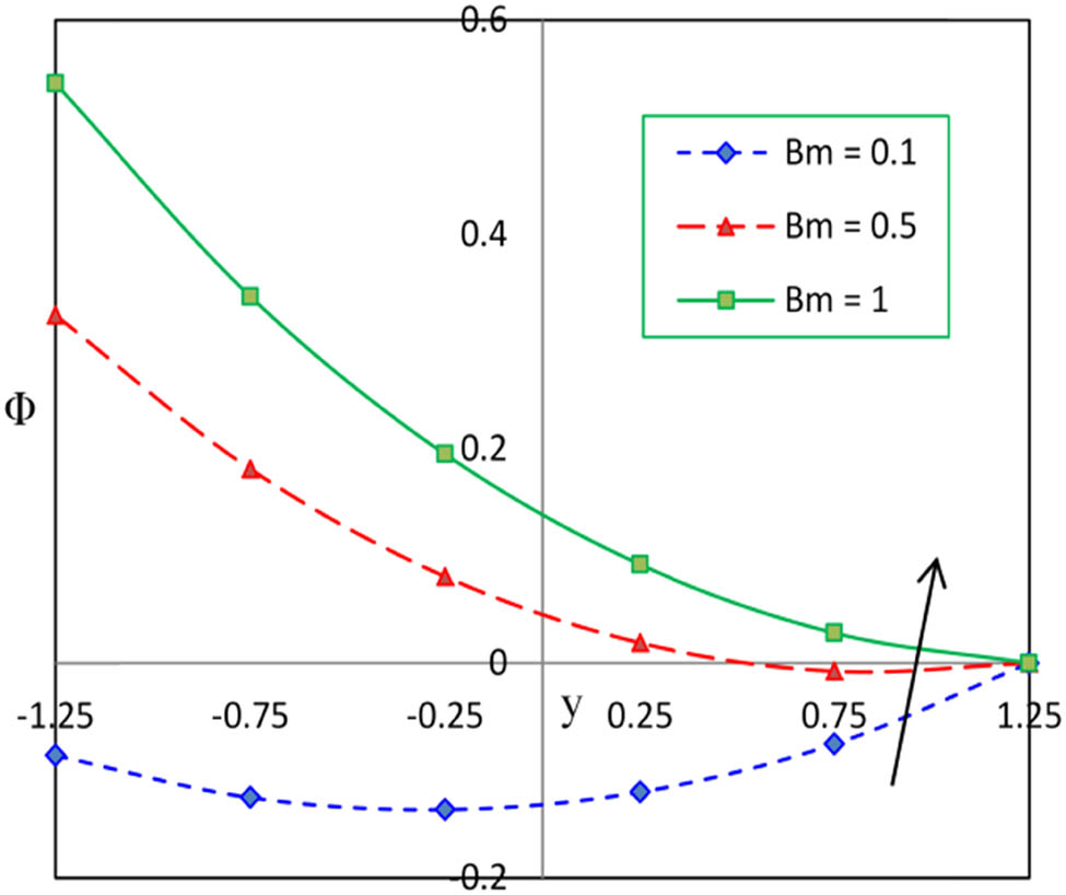 Figure 13 
                  Significance of Bm on Φ.
               