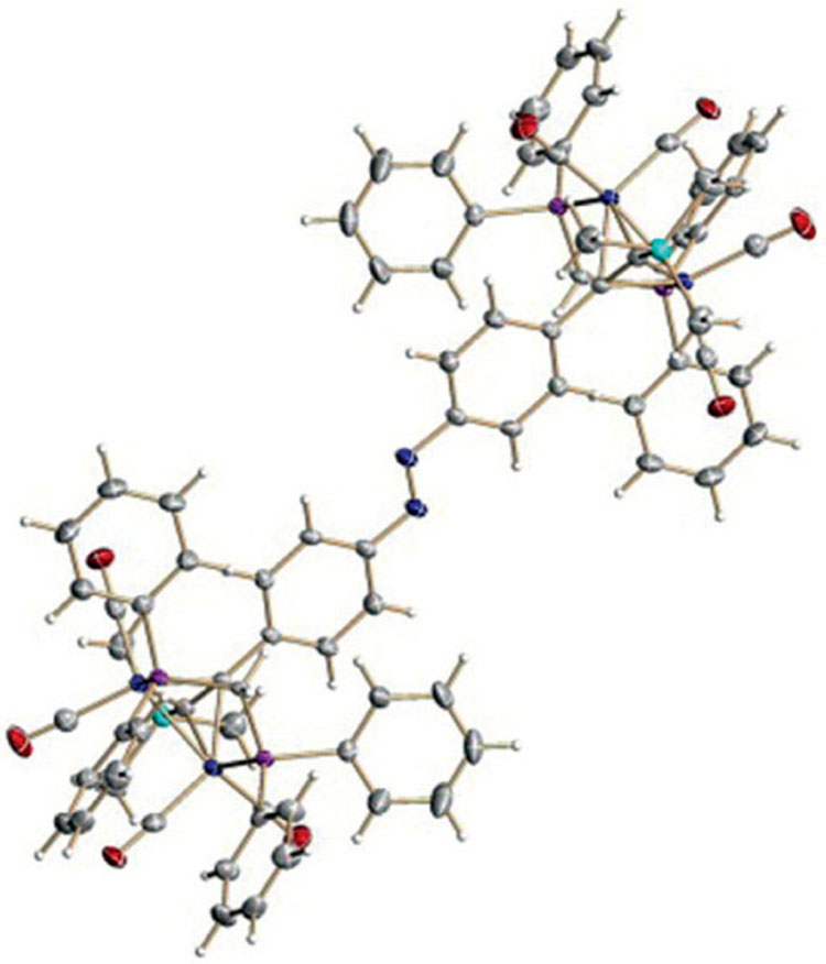Fig. 9 Dimeric η2-diyne complexes of cobalt linked through an azobenzene ligand. Reprinted with permission from [13]. Copyright (2015) American Chemical Society.