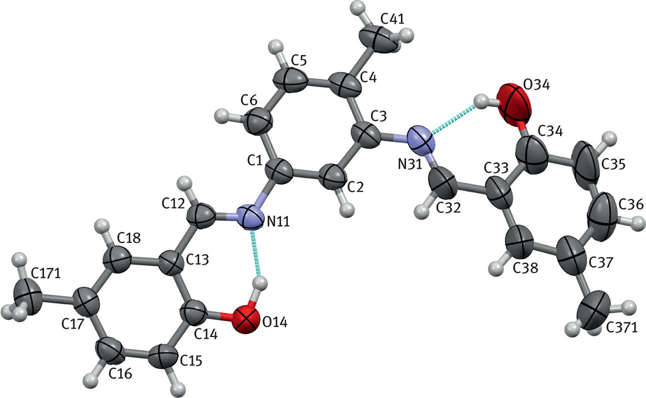 Fig. 7 A perspective view of the molecule H2L as determined in the structure of (24) [32].