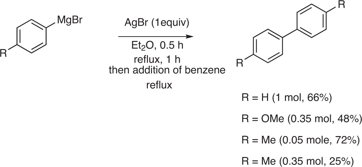 Fig. 1 Cross-coupling of aryl Grignard reagents.