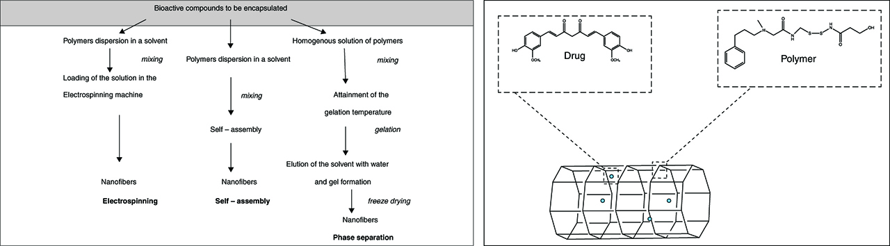 Figure 5: Schematic representation and manufacturing methods of nanofibers.