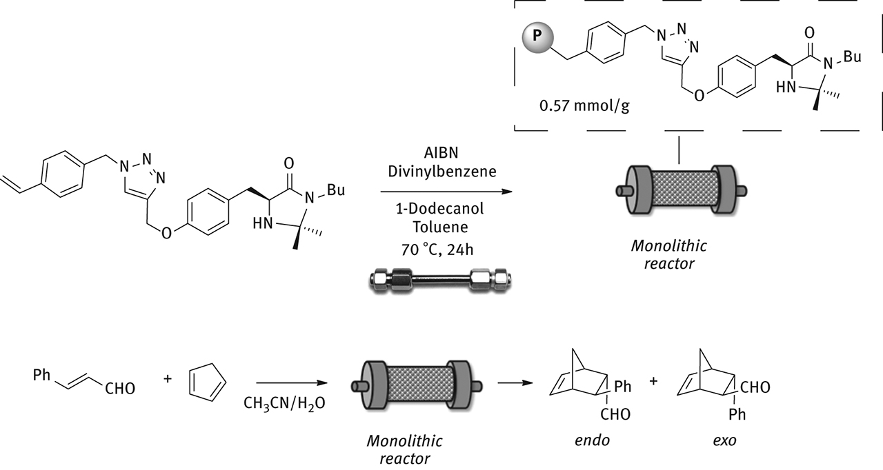 Figure 13: 
          Synthesis of monolithic reactor.
        