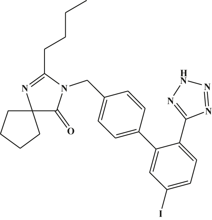 Figure 2: Propose structure of [125I]IodoIrbesartan.