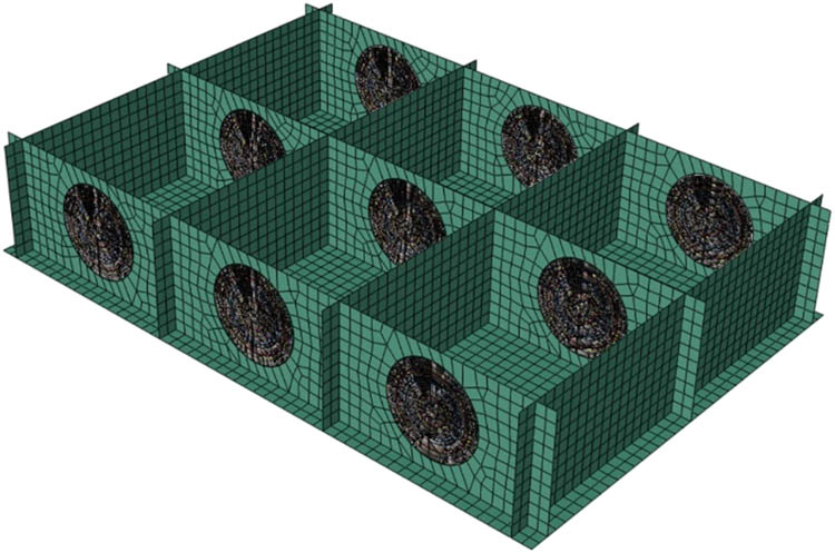 Figure 28
FEM of raft structure with ABHs.
