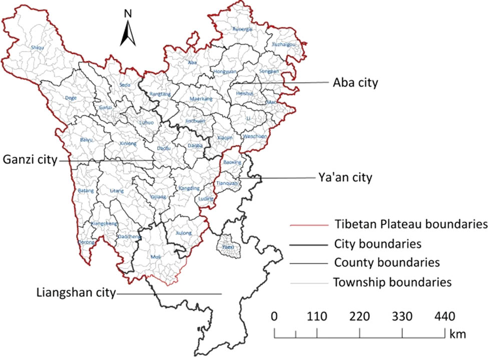 Figure 1 
               The distribution map of ethnic minorities in Sichuan [6].
            
