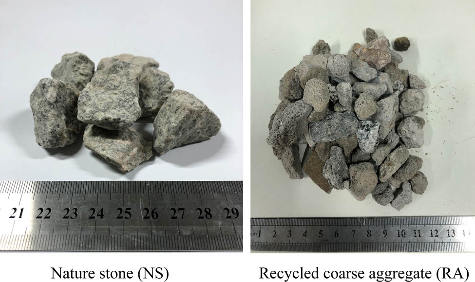Figure 3
The apparent comparison of natural stone and RA.