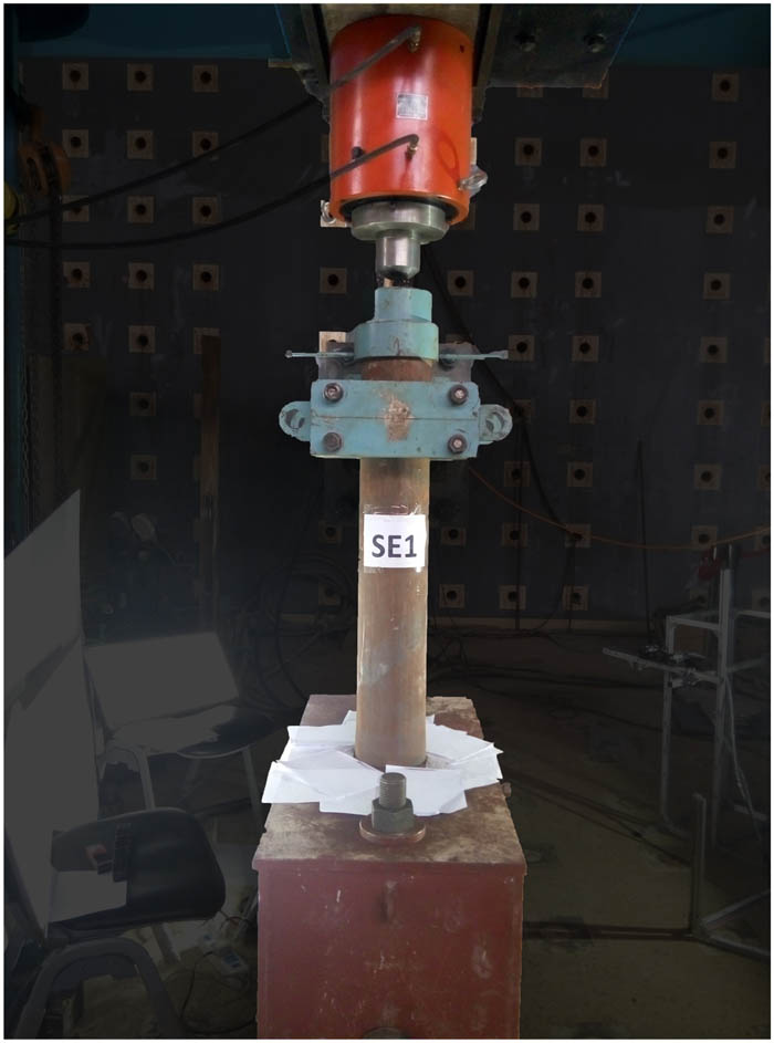 Figure 2
Loading diagram of test site of specimen assembly (unit: mm).
