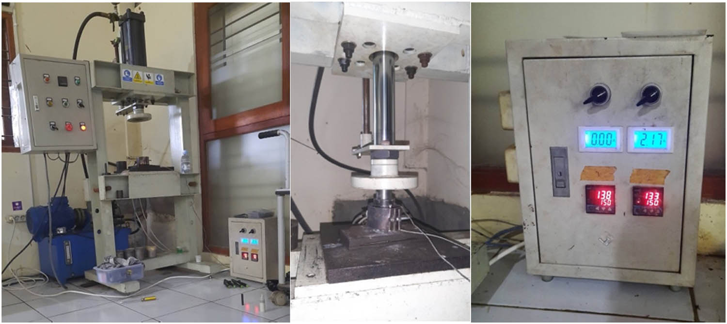 Figure 2
Equipment setting on hot pressing.