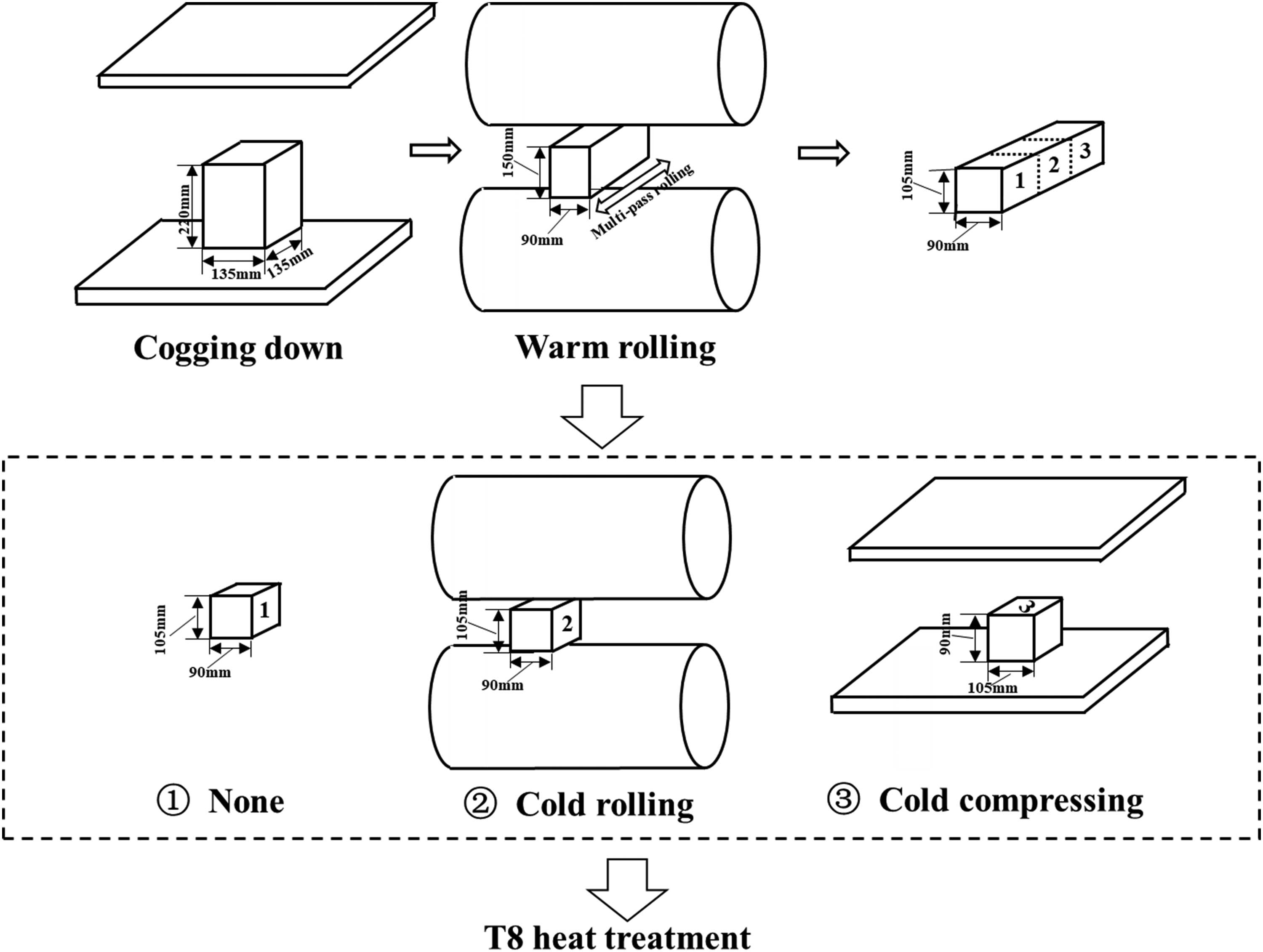 Figure 2
Experimental method of the cold deformation comparison.
