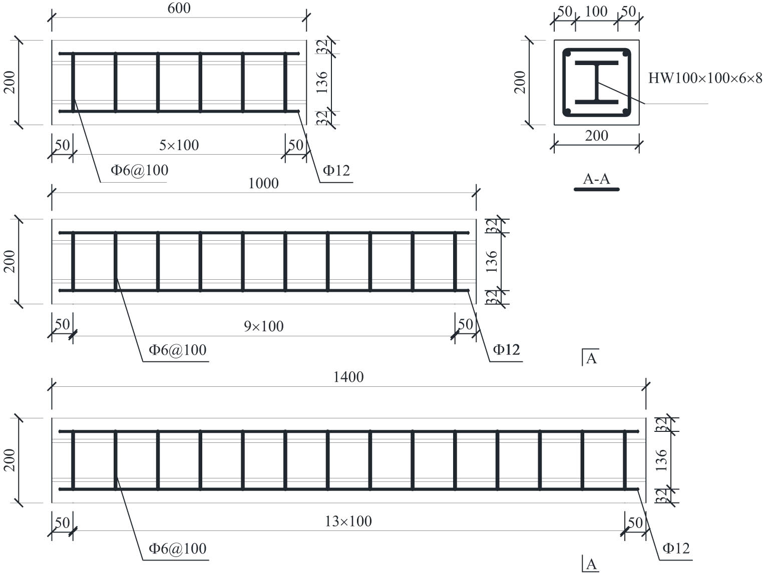 Figure 14
Sample size and reinforcement arrangement.