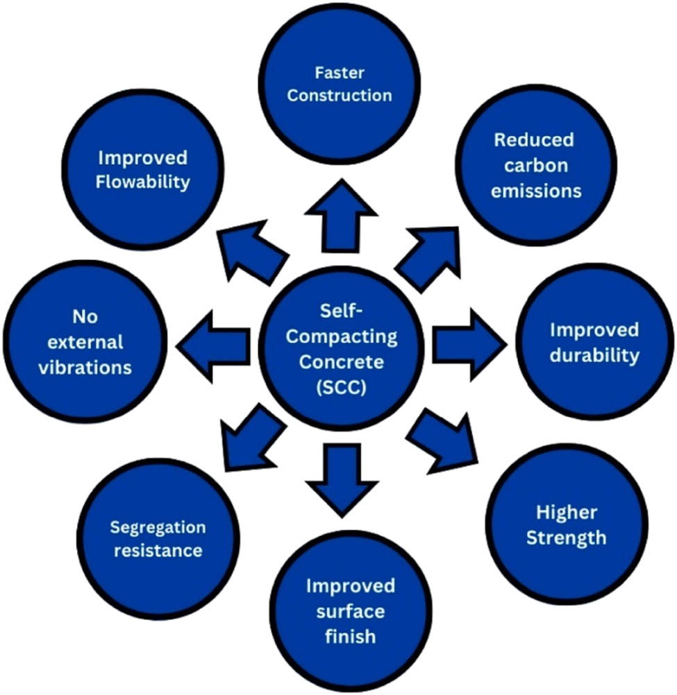 Figure 1 
               Advantages of waste-derived SCC [9].
            