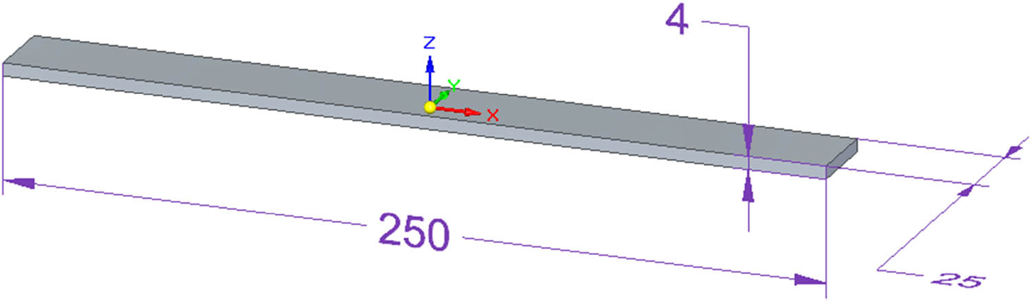 Figure 8
Schematic of the tensile test specimen.