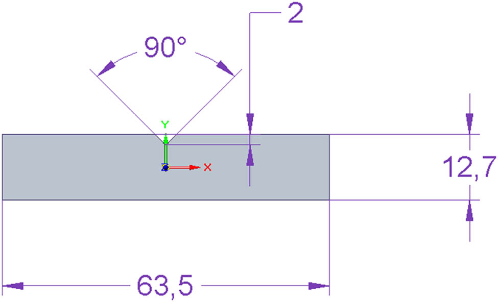 Figure 11
Schematic of the impact test specimen.