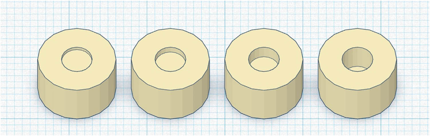 Figure 1 
                  CAD view of specimens in STL format.