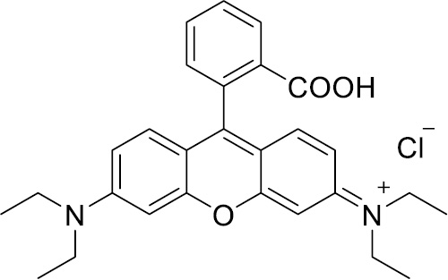 Figure 3: Chemical structure of rhodamine B.