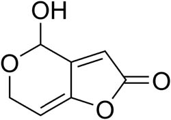 Figure 1 
                  Chemical structure of patulin.
               