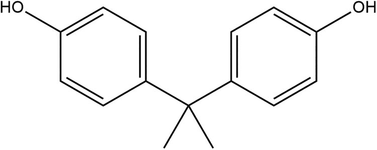 Figure 1
Bisphenol A chemical structure (driven by chemibio draw ultra).