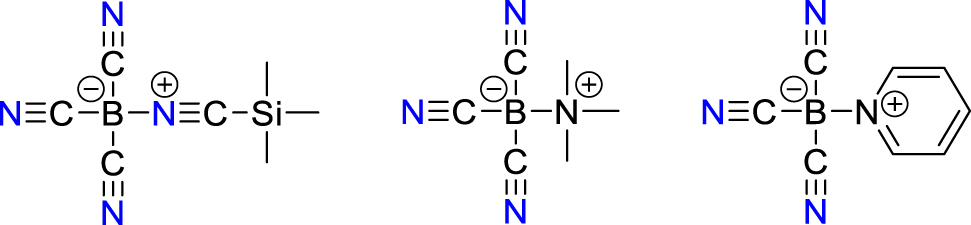 Figure 23: 
Reported Lewis acid-base adducts (Chizmeshya et al., 2007; Williams et al., 2000).
