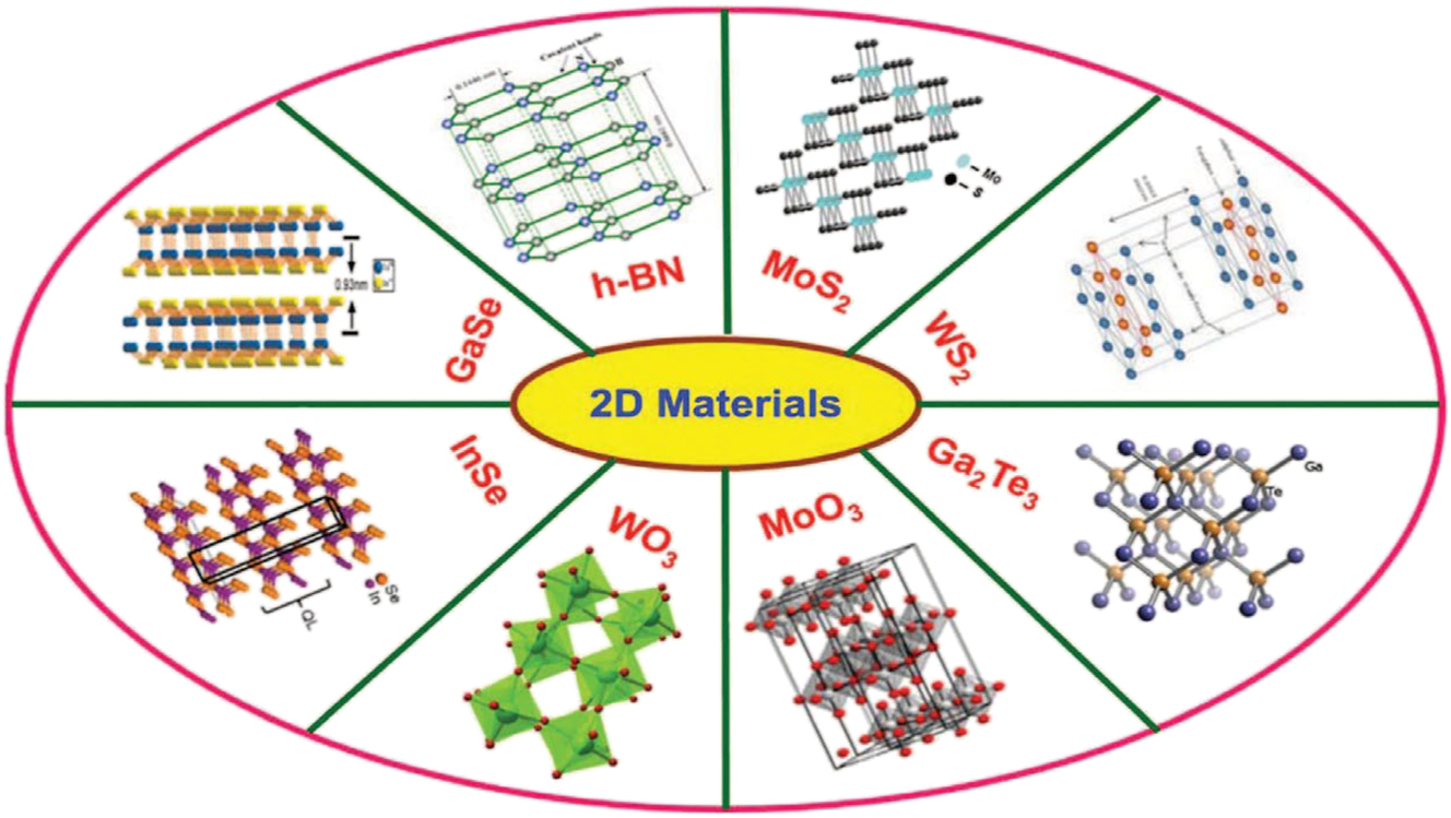 Figure 3: 
Example of 2D inorganic materials. Copyright from Nanoscale (2015).
