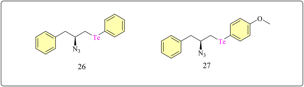 Figure 2: 
Structural representation of Te complex 26 and 27.
