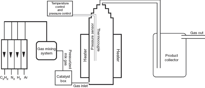 Figure 1 Schematic representation of fluidized bed reactor apparatus.