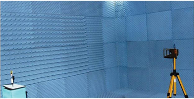 Figure 13: Radiation pattern measurement in the anechoic chamber.