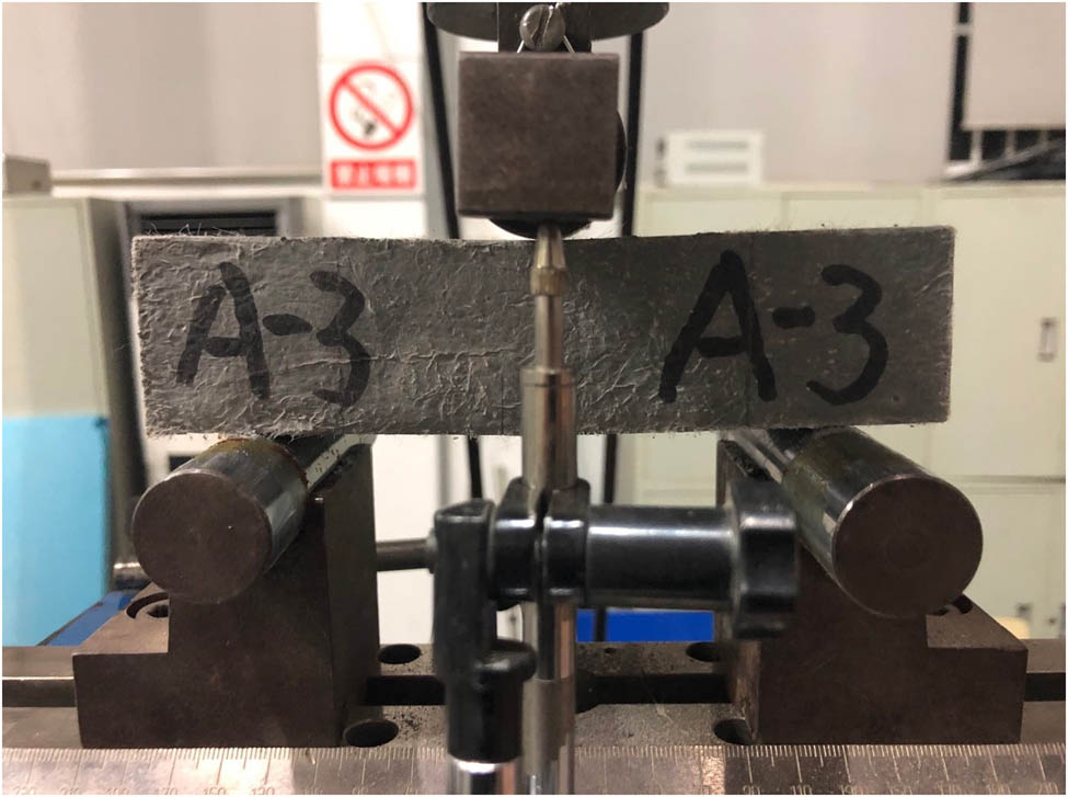 Figure 3
Three-point bending testing set-up.
