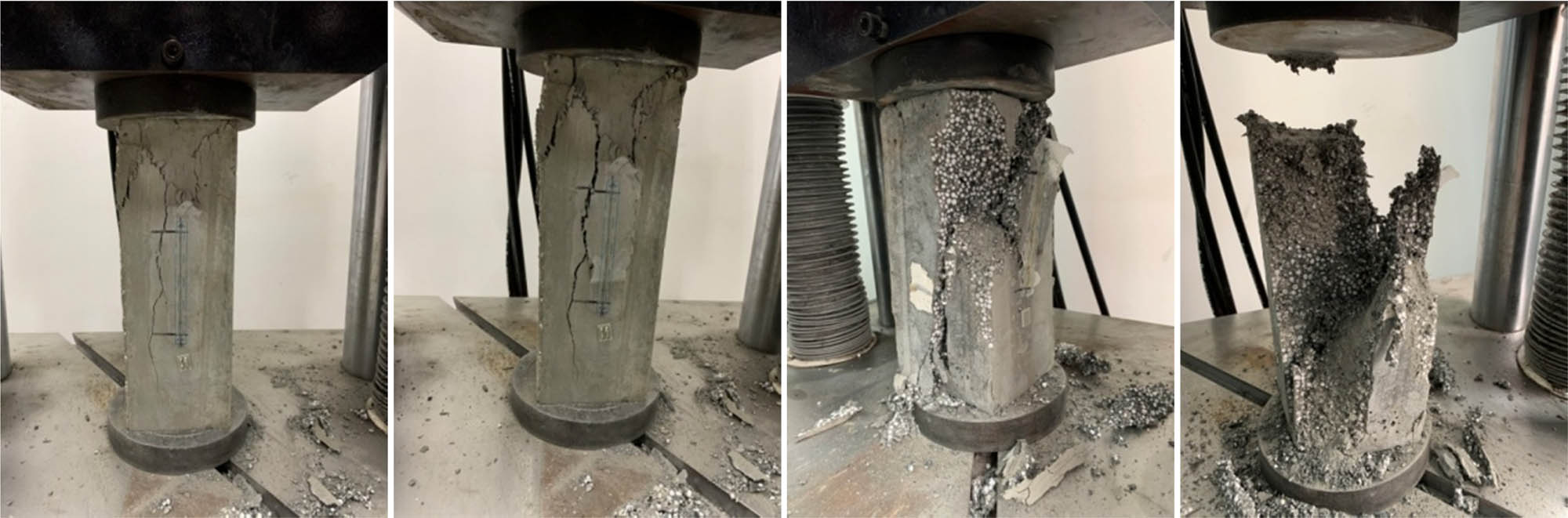 Figure 6
Failure mode of group M specimens.