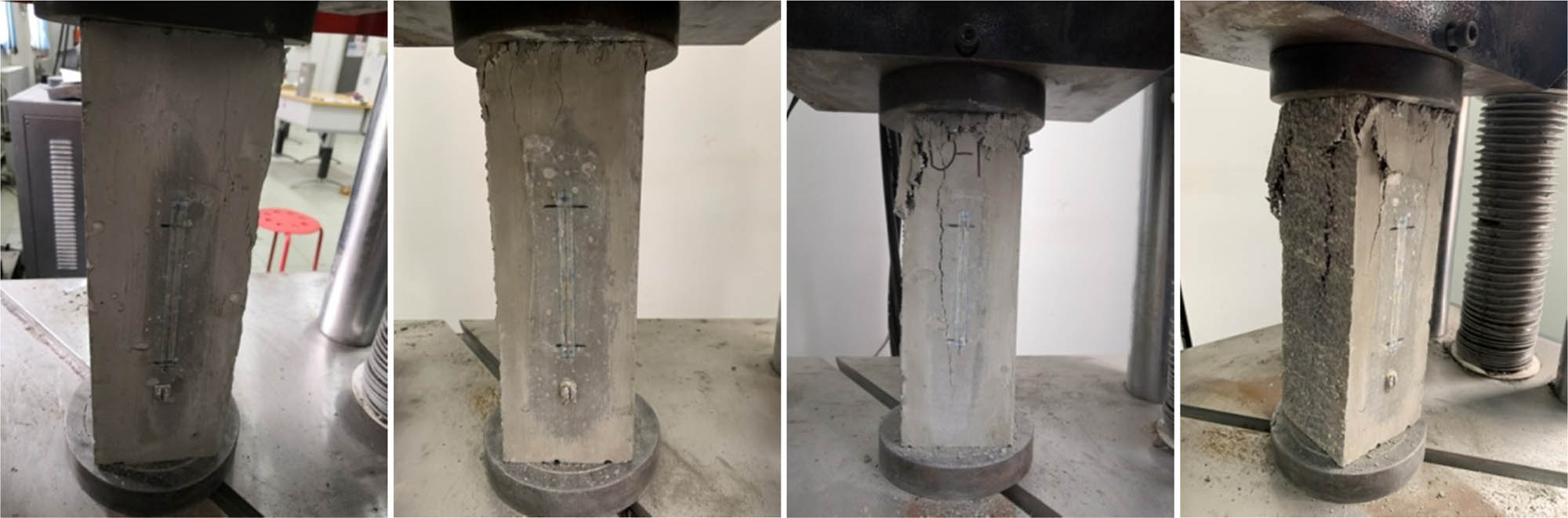 Figure 7
Failure mode of group U specimens.