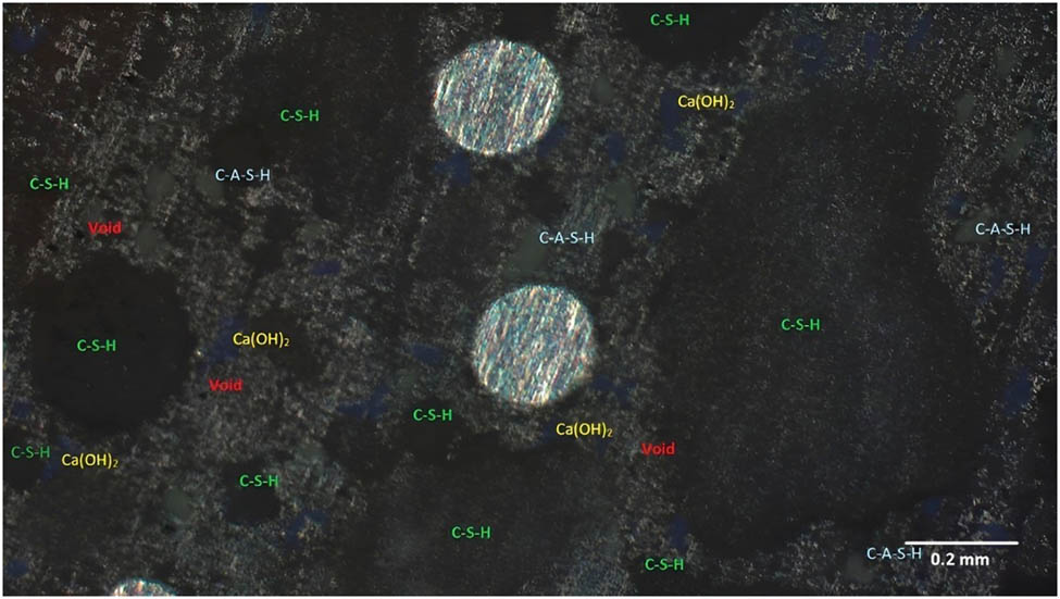 Figure 10
Optical image of UHPC at 50×.