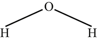 Figure 1: 
The structural formula of water molecules.
