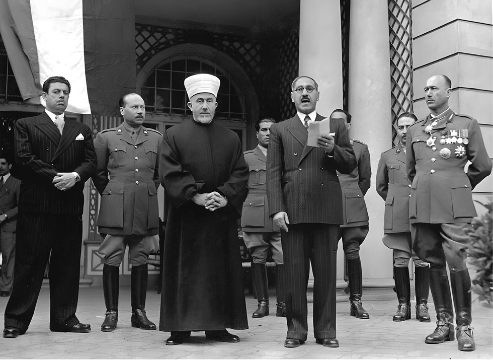  Amīn al-Ḥusaynī, Rašīd ʿAlī al-Kailānī und der irakische General Ibrahim Pasha al-Rawi zu Besuch in Berlin im Mai 1943