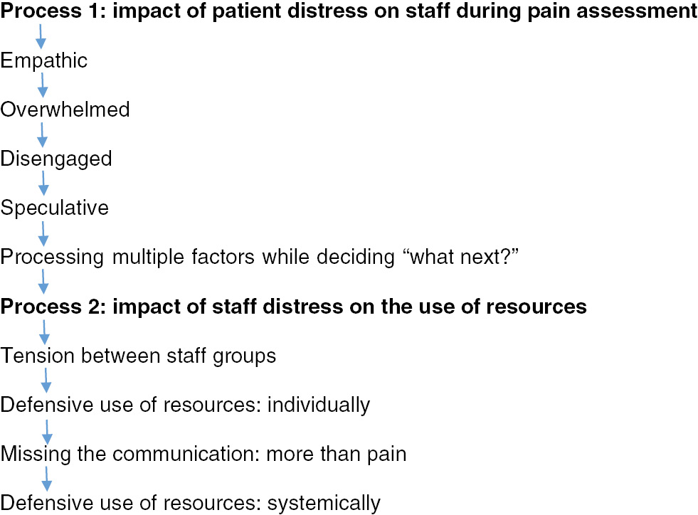 Fig. 3: Flowchart of overarching processes in GI pain management.