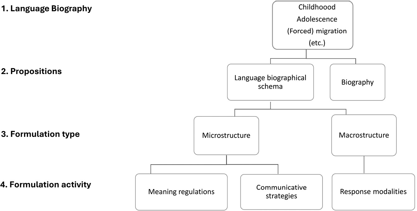 Figure 1: The language biographical analysis model