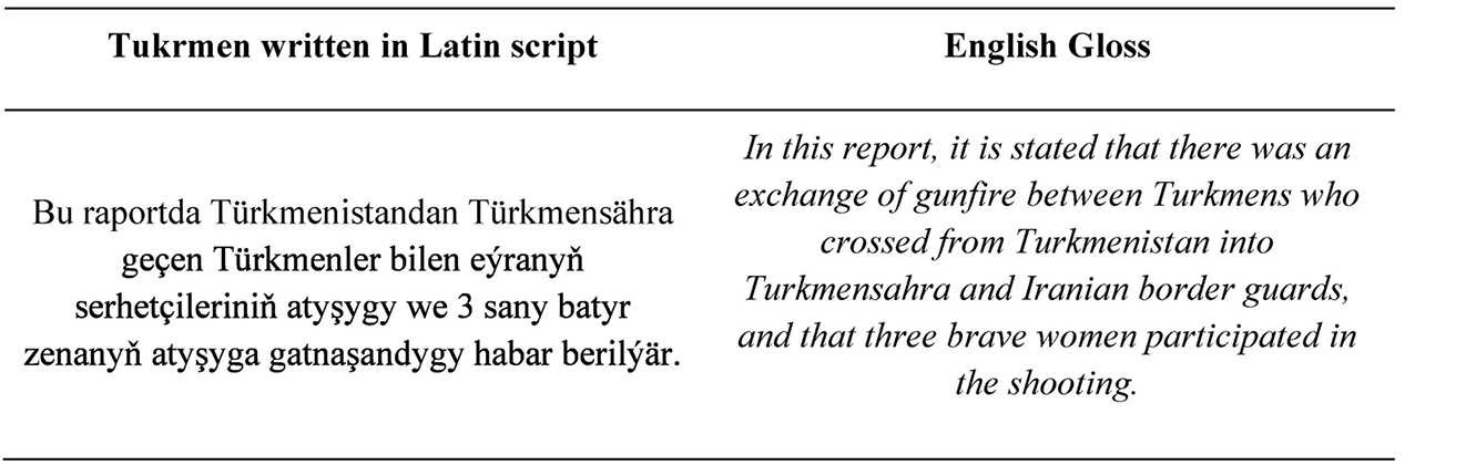 Transcription 5: Turkmen Instagrammer 5.