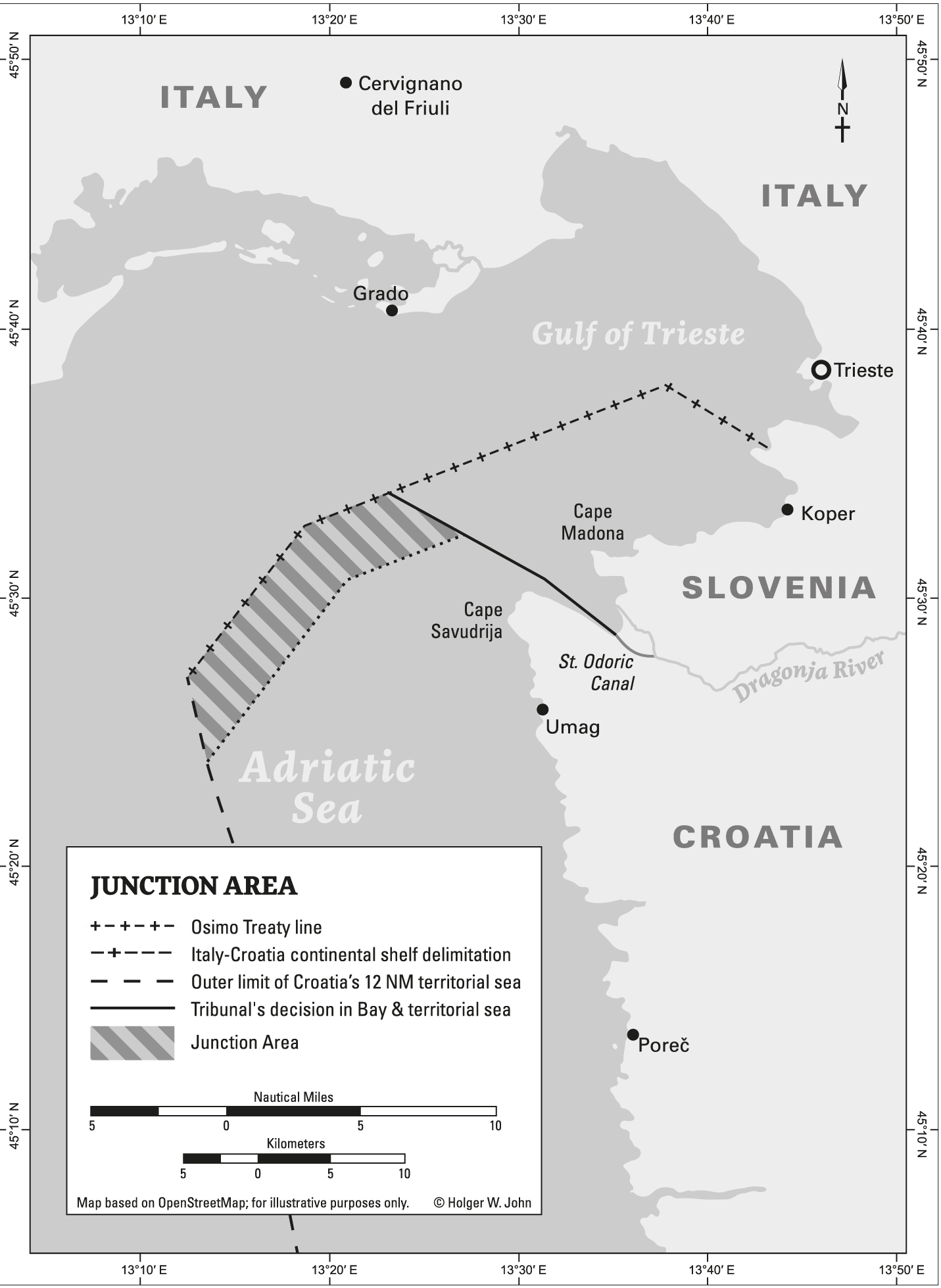Image 1 
The Junction Area. Source: PCA Case no. 2012-04 in the Matter of an Arbitration under the Arbitration Agreement between the Government of the Republic of Croatia and the Government of the Republic of Slovenia, Signed on 4 November 2009 between the Republic of Croatia and the Republic of Slovenia, Final Award.
